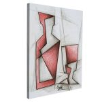Canvas print A bottle and glass