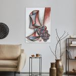 Canvas print Glass with grape