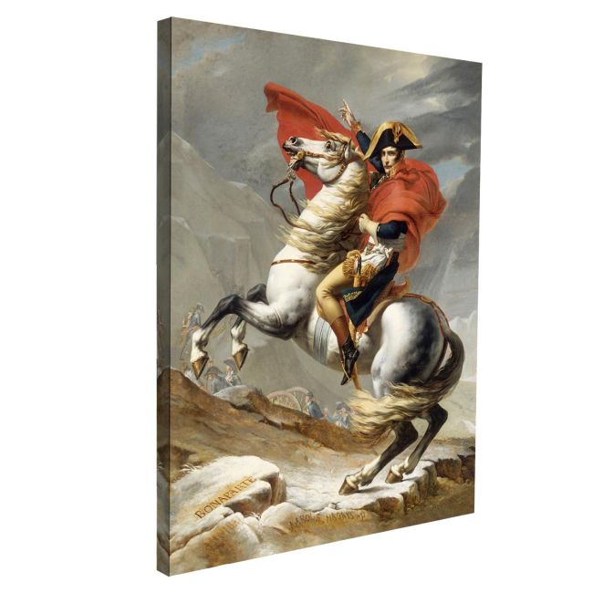 Canvas print Napoleon crossing the Alps, David Jacques-Louis