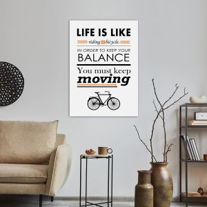 Canvas print Life is a like riding a bicycle 2