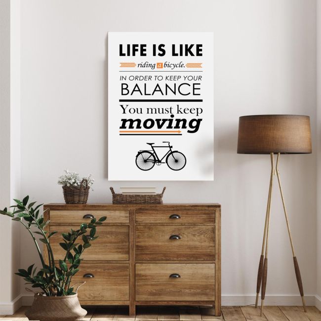 Canvas print Life is a like riding a bicycle