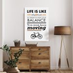 Canvas print Life is a like riding a bicycle