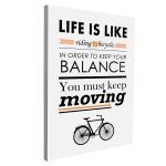 Canvas print Life is a like riding a bicycle