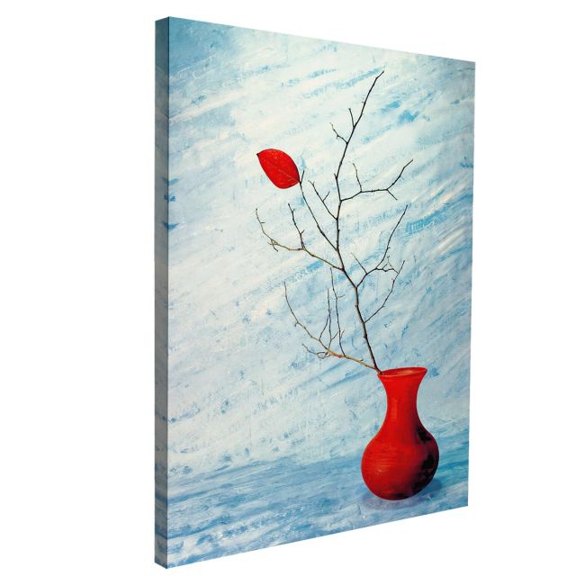 Canvas print Red leaf