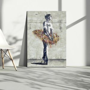 Πίνακας σε καμβά Μπαλαρίνα, Street art ballerina
