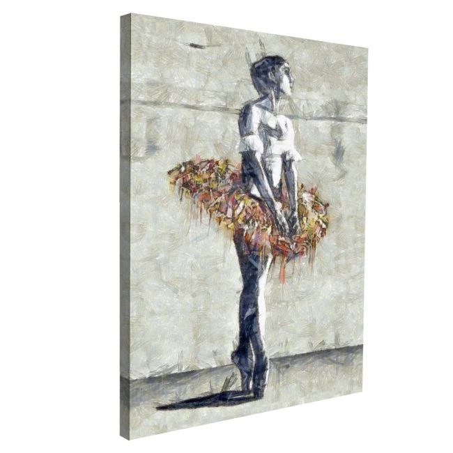 Πίνακας σε καμβά Μπαλαρίνα, Street art ballerina