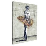 Πίνακας σε καμβά Μπαλαρίνα, Street art ballerina