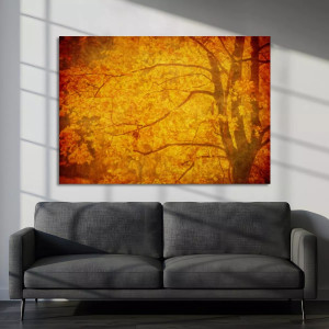 Πίνακας σε καμβά Προσφορά 150x100 cm Grunge background with autumn leaves