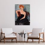 Πίνακας ζωγραφικής Redheaded girl in evening dress, Amedeo Modigliani
