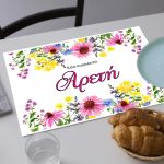 Summer flowers paintedDisposable Placemats for Baptism