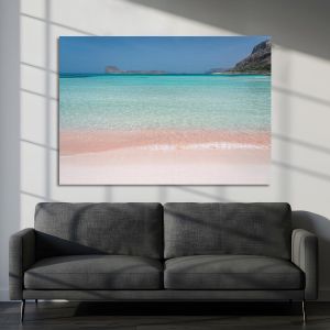 Canvas print Pink sand on Balos beach