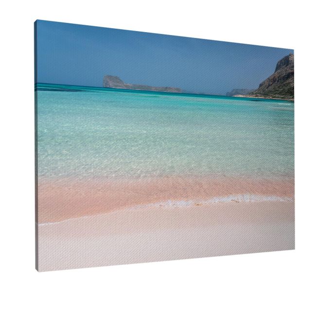 Canvas print Pink sand on Balos beach