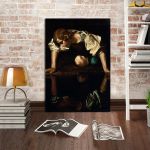 Πίνακας ζωγραφικήςΝάρκισσος, Caravaggio, κάθετος