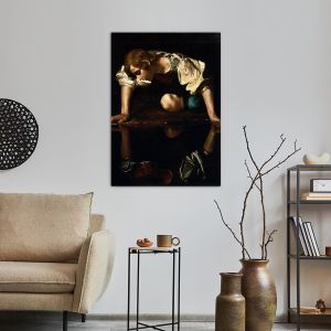 Πίνακας ζωγραφικήςΝάρκισσος, Caravaggio, κάθετος 2
