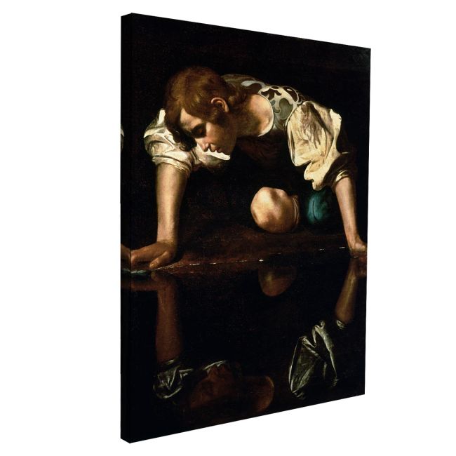Πίνακας ζωγραφικήςΝάρκισσος, Caravaggio, κάθετος