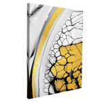 Πίνακας ζωγραφικής Abstract white and yellow