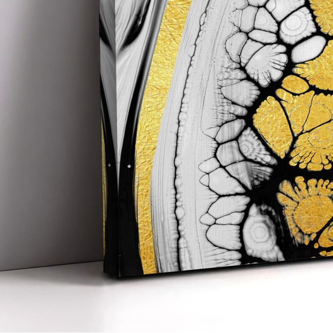 Canvas print Abstract white and yellow