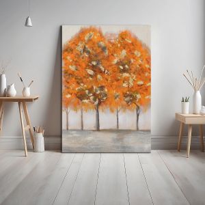 Canvas print, Orange trees vertical