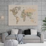 Canvas print World map (World map) IV