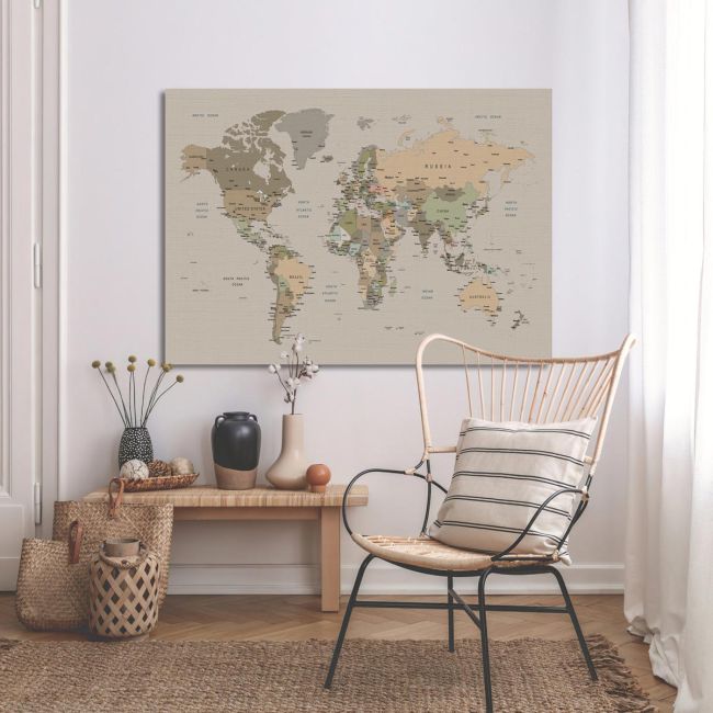Canvas print World map (World map) IV