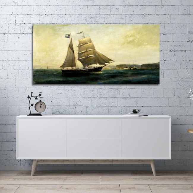 Canvas print Sailing boat, Volanakis