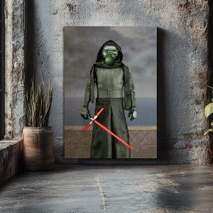 Canvas print Grandson of a man reart, (original Rene Magritte)