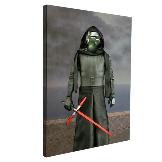 Canvas print Grandson of a man reart, (original Rene Magritte)