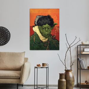 Canvas print Self-portrait with bandaged ear reart, (original Vincent Van Gogh) 2