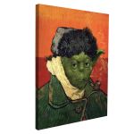 Πίνακας ζωγραφικής Self-portrait with bandaged ear reart, (original Vincent Van Gogh)