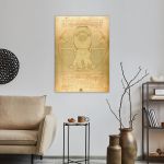 Πίνακας ζωγραφικής The Vitruvian minion reart, (original Leonardo da Vinci)