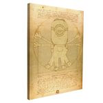 Πίνακας ζωγραφικής The Vitruvian minion reart, (original Leonardo da Vinci)
