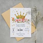 Προσκλητήριο βάπτισης, Χρυσή κορώνα με τριαντάφυλλα