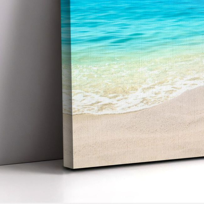 Πίνακας σε καμβά Seashells on sand beach, πανοραμικός