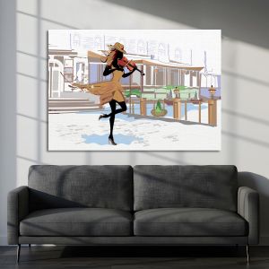 Canvas print Girl with a violin