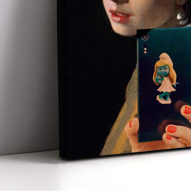 Πίνακας ζωγραφικής The girl with a selfie reart, (original Vermeer J.)
