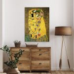 Canvas print Muppet kiss reart, (original Klimt G)