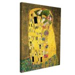 Canvas print Muppet kiss reart, (original Klimt G)