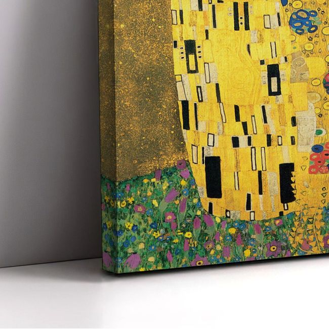 Canvas print Muppet kiss reart, (original Klimt G)