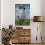 Canvas print Princess with a parasol reart, (original Monet C)