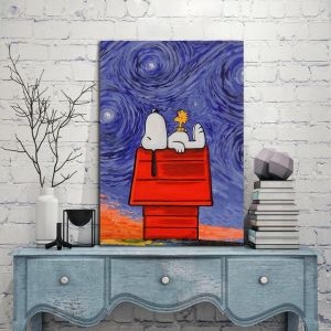 Canvas print Van Gogh meets Snoopy I