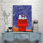 Canvas print Van Gogh meets Snoopy I