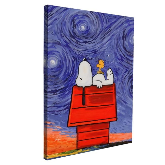 Canvas print Van Gogh meets Snoopy I