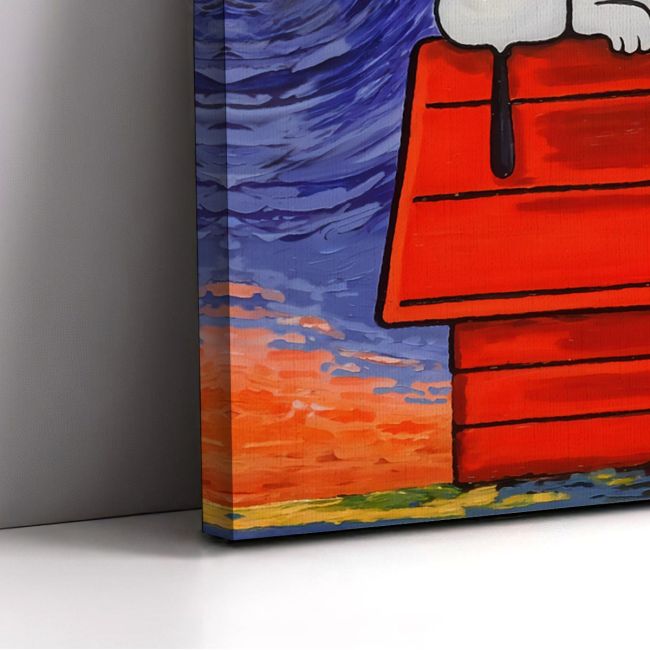 Πίνακας σε καμβά Van Gogh meets Snoopy I