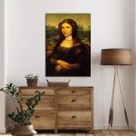 Canvas print Mona Leia reart, (original Leonardo da Vinci)