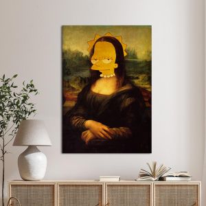 Πίνακας ζωγραφικής Mona Lisa Simpson reart, (original Leonardo da Vinci),