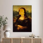 Canvas print Mona Lisa Simpson reart, (original Leonardo da Vinci)
