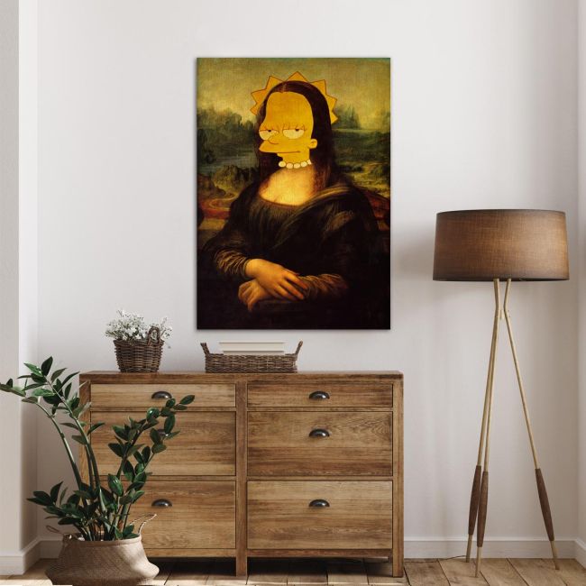 Canvas print Mona Lisa Simpson reart, (original Leonardo da Vinci)