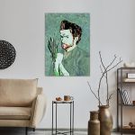 Canvas print Wolf's self portrait reart, (original Vincent van Gogh)