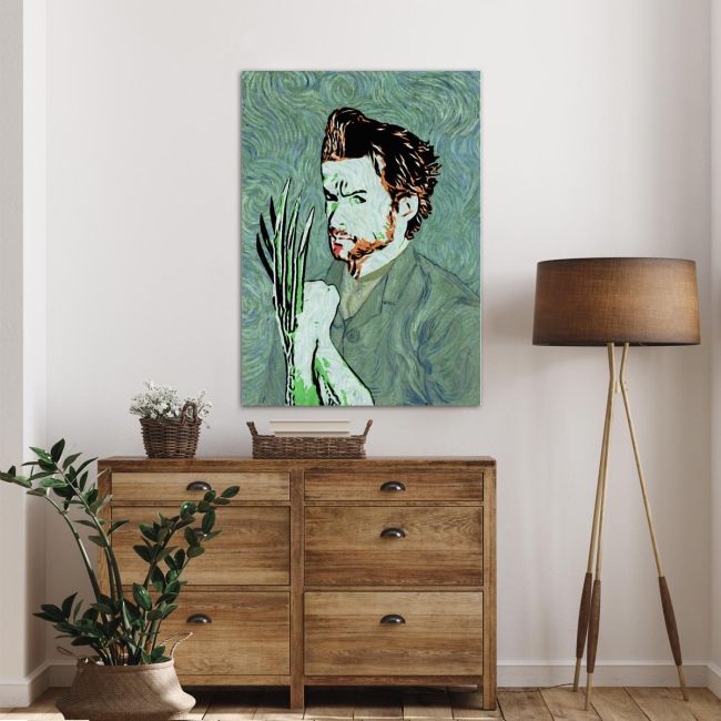 Canvas print Wolf's self portrait reart, (original Vincent van Gogh)