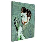 Canvas print Wolf's self portrait reart, (original Vincent van Gogh)